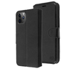 Black Smooth Element Wallet Case with Magnetic Closure Strap for Apple iPhone 11 Pro Max.