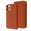 Light Brown Smooth Stitched Noble Wallet Folio Case for Apple iPhone 11 Pro.