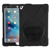 Black shock case with rotatable kickstand and wristband strap for the Apple iPad Pro 9.7