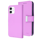 Light Purple Sleek Xtra Wallet Case With Magnetic Closure Strap for Apple iPhone 12 Mini