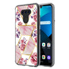 Fusion Series Vintage Roses and Pink Marble Quadrilateral Case for LG Harmony 4