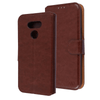 MyJacket Element Series Brown Smooth Leatherette Book-Style Wallet Case for LG Harmony 4