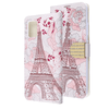 Pink Eiffel Tower Diamond Folio Wallet Case with Bedazzled Closure Strap for Samsung Galaxy A51 5G.