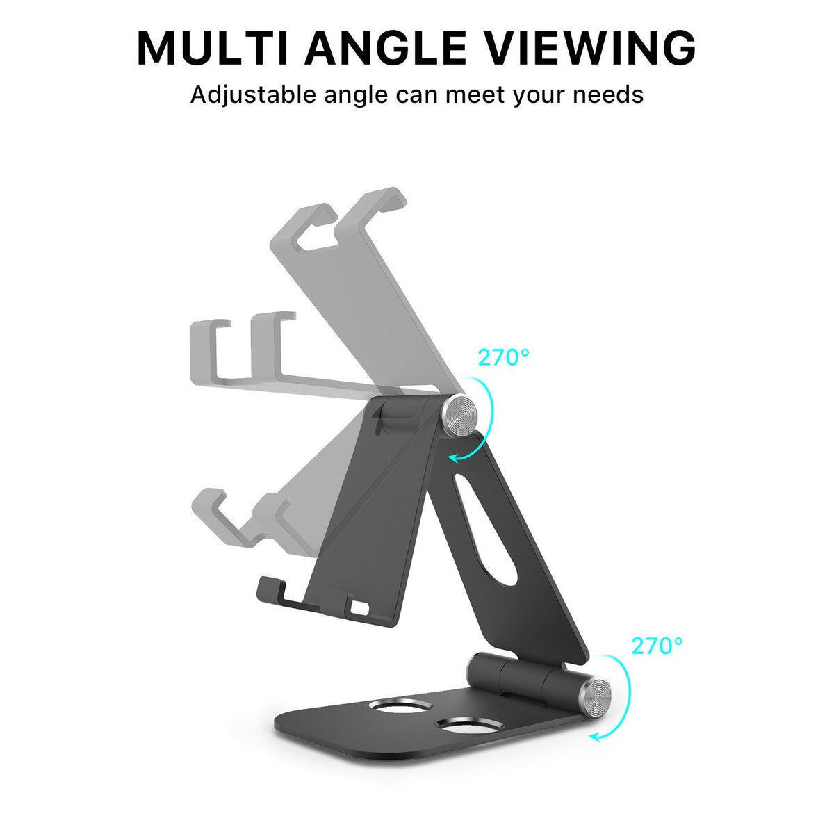 Cell Phone Stand, Angle Height Adjustable Phone Holder Stand, Foldable  Phone Charger Stand,Portable Phone Stand Holder for 4-12.9'' iPhone