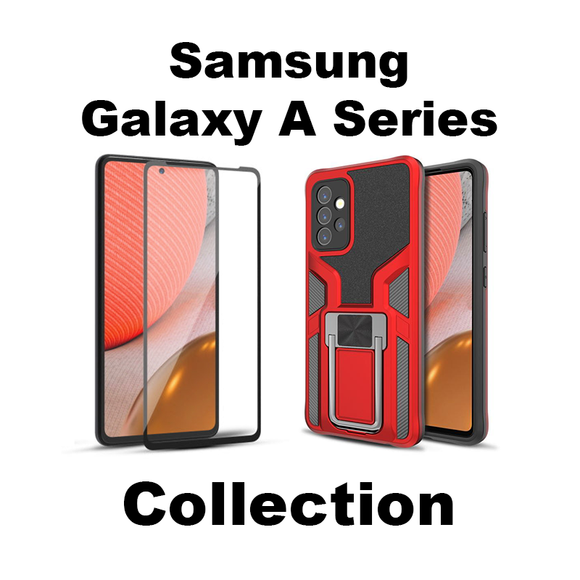 The page contains all MyBat and MyBat Pro Samsung Galaxy A Series Phone Cases and Screen Protectors