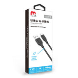 MyBat Pro USB-A to USB-C Liquid Silicone Cable (L=3 FT)