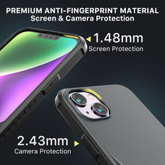 MyBat Pro Beyonder Series Case with Tempered Glass with Kickstand for Apple iPhone 16e / 14 / 13