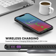 MyBat Pro Beyonder Series Case with Tempered Glass with Kickstand for Apple iPhone 16e / 14 / 13