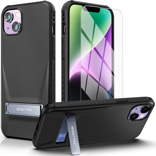 MyBat Pro Beyonder Series Case with Tempered Glass with Kickstand for Apple iPhone 14 Plus (6.7)