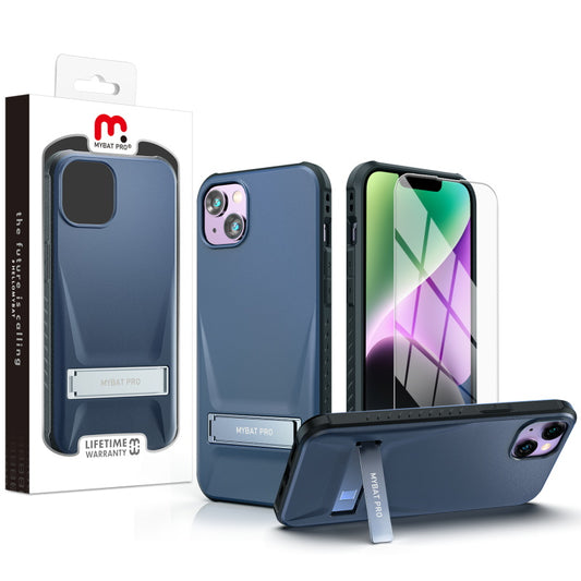 MyBat Pro Beyonder Series Case with Tempered Glass with Kickstand for Apple iPhone 14 Plus (6.7)