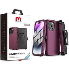 Funda MyBat Pro Maverick Series con funda y vidrio templado para Apple iPhone 14 Pro Max (6.7")