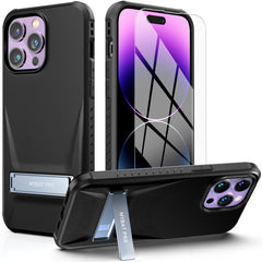Funda MyBat Pro Beyonder Series con vidrio templado y soporte para Apple iPhone 14 Pro Max (6.7")