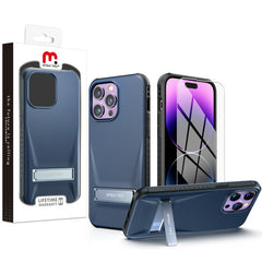 Funda MyBat Pro Beyonder Series con vidrio templado y soporte para Apple iPhone 14 Pro Max (6.7")