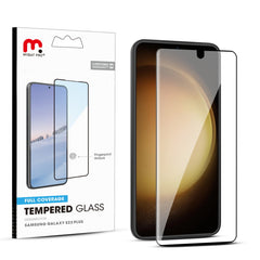 Protector de pantalla de vidrio templado de cobertura total MyBat Pro (desbloqueo por huella dactilar) para Samsung Galaxy S23 Plus
