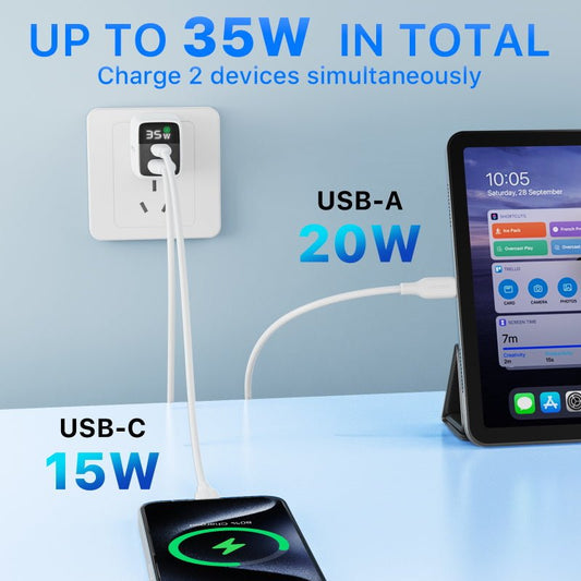 AmpNergy Dual Port Wall Charger(35W)MyBat Pro