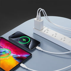 FDN 20W Dual - Port Wall Charger (USB - C + USB - A)MyBat Pro