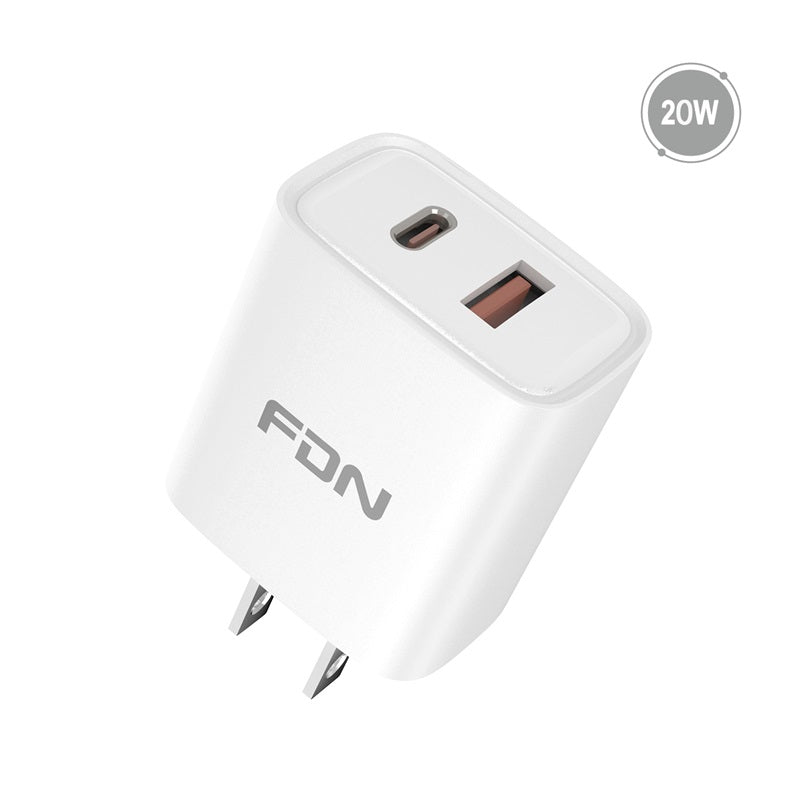 FDN 20W Dual - Port Wall Charger (USB - C + USB - A)MyBat Pro