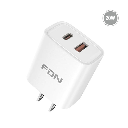 FDN 20W Dual - Port Wall Charger (USB - C + USB - A)MyBat Pro