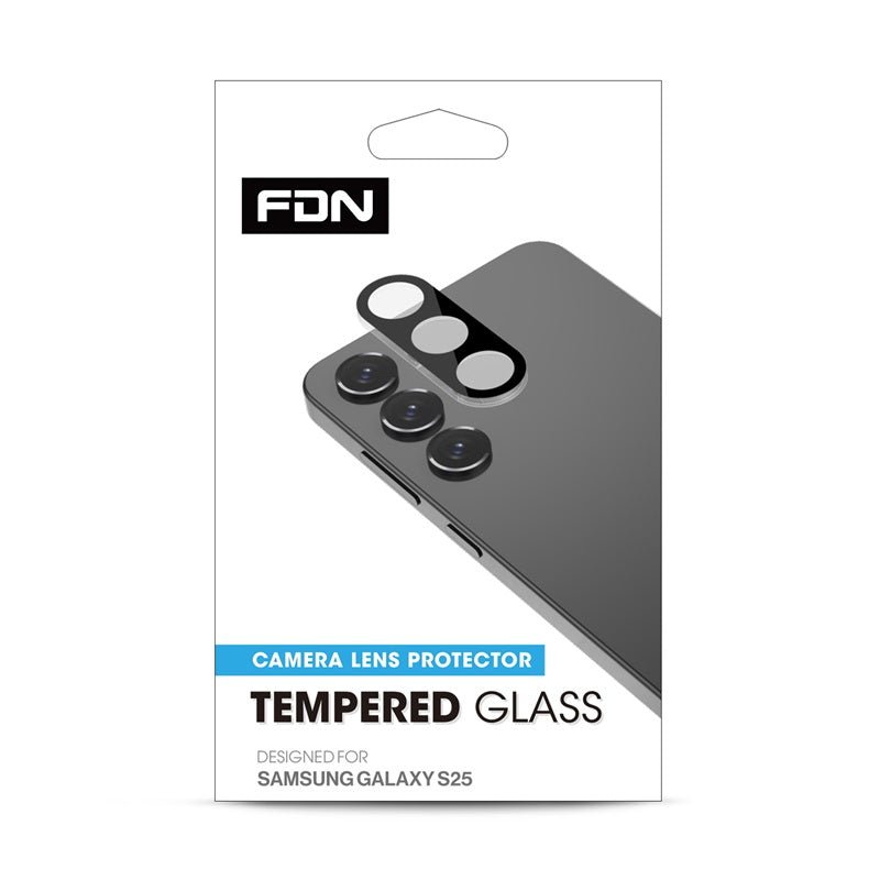 FDN Tempered Glass Lens Protector for Samsung Galaxy S25 - Black - MyBat Pro