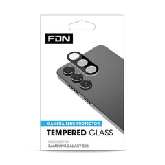 FDN Tempered Glass Lens Protector for Samsung Galaxy S25 - Black - MyBat Pro