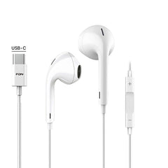 FDN USB - C Digital Audio Earphone - White - MyBat Pro