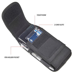 LUXMO Extra Large Vertical Horizontal Nylon Pouch - Black