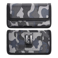 LUXMO Large Horizontal Universal Nylon Pouch w/ Dual Card Slots - Grey Camo