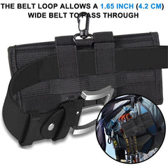 LUXMO Large Horizontal Universal Nylon Pouch w/ Front Buckle - Black