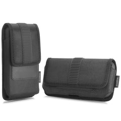 LUXMO Large Vertical Universal Nylon Pouch w/ Credit Card Slot - Black