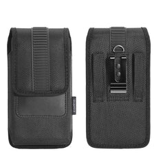 LUXMO Large Vertical Universal Nylon Pouch w/ Credit Card Slot - Black