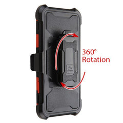 MyBat Pro 3 - in - 1 Storm Tank Hybrid Protector Cover Combo (with Black Holster)(Tempered Glass Screen Protector)[Military - Grade Certified] for Apple iPhone XS MaxiPhone XS Max