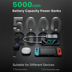 MyBat 5000mAh SNAP + GO SLEEK Magnetic Wireless Power Bank - Purple Titanium - MyBat Pro