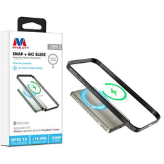 MyBat 5000mAh SNAP + GO SLEEK Magnetic Wireless Power Bank - Purple Titanium - MyBat Pro