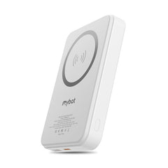 MyBat Design Lab 10000mAh Magnetic Wireless Power Bank - White - Skull Garden