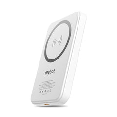 MyBat Design Lab 5000mAh Magnetic Wireless Power Bank - White - Skull Garden