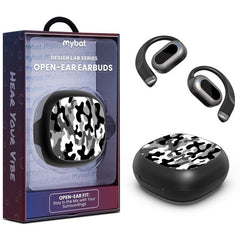 MyBat Design Lab Open - Ear Earbuds - Black - Black & White Camouflage