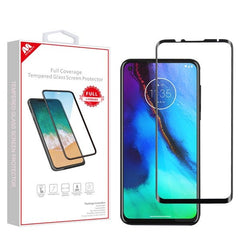 MyBat Full Coverage Tempered Glass Screen Protector for Motorola Moto G Stylus / Moto G Power - BlackMyBat Pro