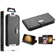 MyBat MyJacket Wallet Xtra Series for Samsung Galaxy S23 Plus - Black / Black