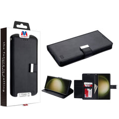 MyBat MyJacket Wallet Xtra Series for Samsung Galaxy S23 Ultra - Black / Black