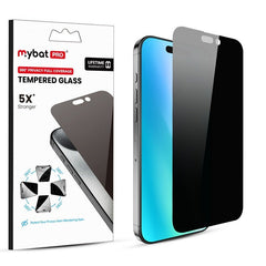 MyBat Pro 360° Privacy Full Coverage Tempered Glass for Apple iPhone 16 / 15 (6.1) - Clear - MyBat Pro