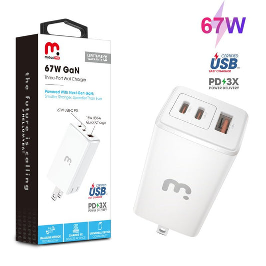 MyBat Pro 67W GaN Three - Port Wall ChargerMyBat Pro