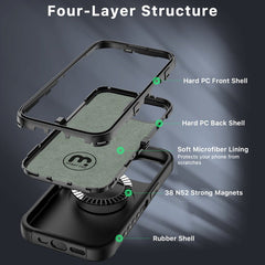MyBat Pro Antimicrobial Maverick Series w/ MagSafe Case with Holster and Tempered Glass for Apple iPhone 15 (6.1)iPhone 15