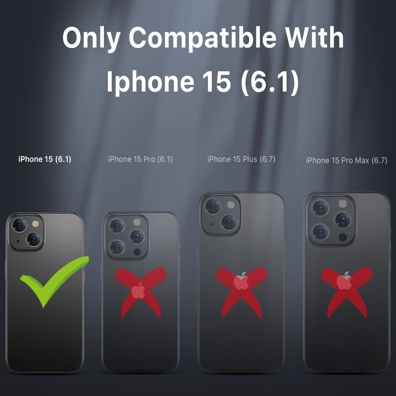 MyBat Pro Antimicrobial Maverick Series w/ MagSafe Case with Holster and Tempered Glass for Apple iPhone 15 (6.1)iPhone 15