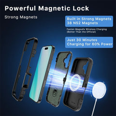 MyBat Pro Antimicrobial Maverick Series w/ MagSafe Case with Holster and Tempered Glass for Apple iPhone 16iPhone 16