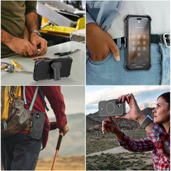 MyBat Pro Antimicrobial Maverick Series w/ MagSafe Case with Holster and Tempered Glass for Apple iPhone 16iPhone 16