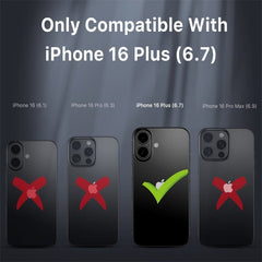 MyBat Pro Antimicrobial Maverick Series w/ MagSafe Case with Holster and Tempered Glass for Apple iPhone 16 PlusiPhone 16 Plus