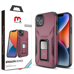 MyBat Pro Antimicrobial Stealth Series (with Stand) for Apple iPhone 14 (6.1) / 13 (6.1) - Plum / BlackiPhone 14