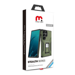 MyBat Pro Antimicrobial Stealth Series (with Stand) for Samsung Galaxy S23 Ultra - Plum / Black - MyBat Pro