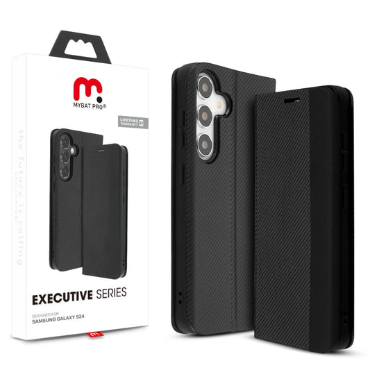 MyBat Pro Executive Series Wallet Case for Samsung Galaxy S24 - Black