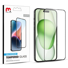 MyBat Pro Full Coverage Tempered Glass Screen Protector for Apple iPhone 15 Plus